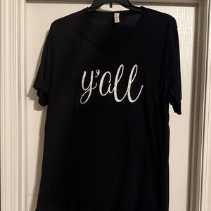 Canvas black neck T-shirt